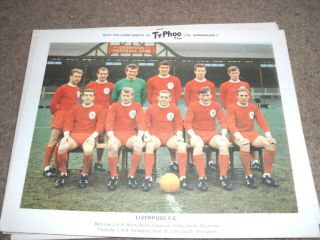Vintage Typhoo Tea Football Team Photograph Card - Liverpool Fc