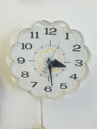 Vintage General Electric Daisy Kitchen Clock,  Model 2150