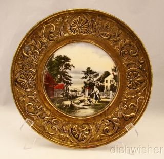 Peerage,  Wheeling Feeding The Animals Collector Wall Hanging Plate Vintage