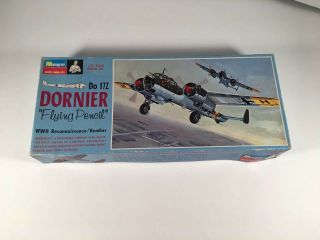 Vintage Monogram 1/72 Dornier Do 17z Plastic Model Kit Ww2 German Aircraft