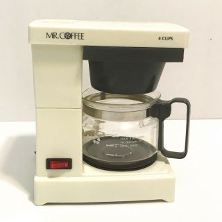 Vintage Mr Coffee Model Jr - 4 4 Cup Filter Coffee Maker Beige Small Mini Travel