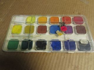 Vintage Water Color Set Of 18 Colors Made In West Germany