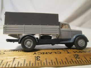 Vtg Wiking Germany HO 1/87 Scale 3350 XX Canvas Covered Gray Truck nr 3
