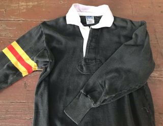 Mens Vintage MAXMORE RUGBY Size 44,  Black W/arm Stripes 2