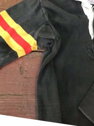 Mens Vintage MAXMORE RUGBY Size 44,  Black W/arm Stripes 5