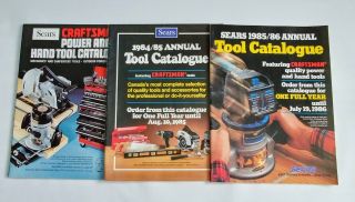 Vintage Sears Tool Catalogues 1976,  1984/1985,  1985/1986