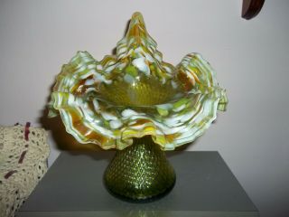 Vintage Handblown Glass Jack In The Pulpit Vase