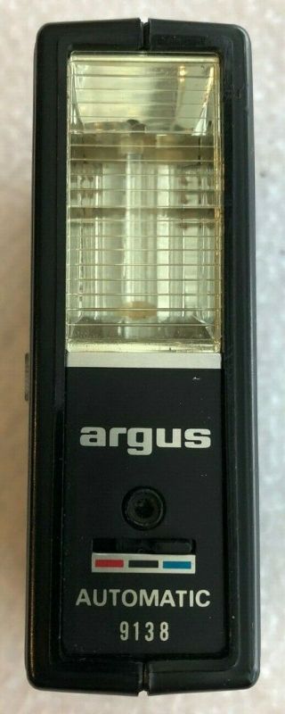 Vintage Argus Automatic Electronic Flash Unit 9138 Shoe Mount Sync Cord