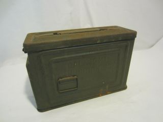 Wwii Us Army Military Cal.  30 M1 Ammunition Canco Box Vintage
