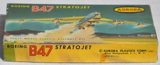Vintage 1960 ' s Aurora 493 - 50 Boeing B - 47 B47 Stratojet Bomber Military Toy Model 4