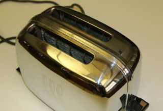 Vintage Retro Chrome Art Deco Toastmaster Toaster 1B24 - Cloth Cord - 4