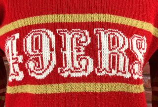 Vtg NFL Pro Line Cliff Engle San Francisco 49ers Wool Blend Sweater Mens Large 1 3