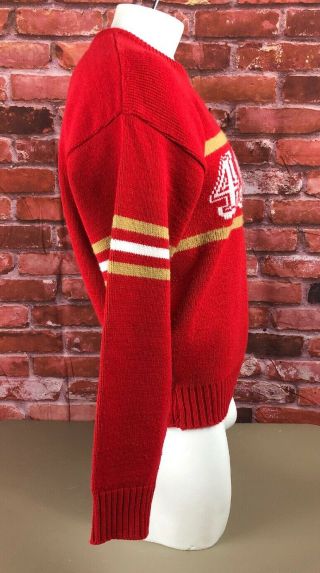 Vtg NFL Pro Line Cliff Engle San Francisco 49ers Wool Blend Sweater Mens Large 1 4