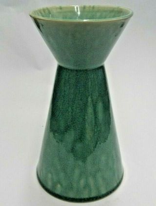 Vintage Lars Thoren Art Pottery Vase Made In France Studio Green 9.  5 " X 5.  5 "