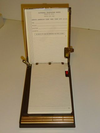Vintage 1960 ' s Zephyr Starflite Autodex Address Phone List Prop Finder Heavy 5