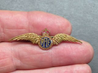 Vintage Ww2 Royal Air Force 2 " Lapel Wings Pin
