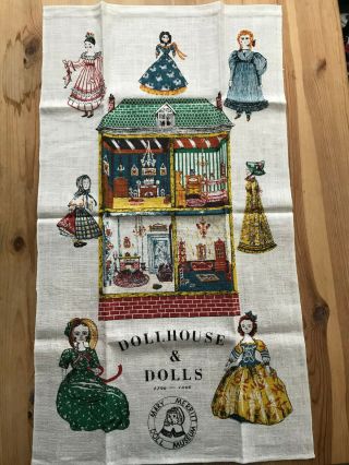 Vintage Dollhouse & Dolls Tea Towel Mary Merritt Doll Museum