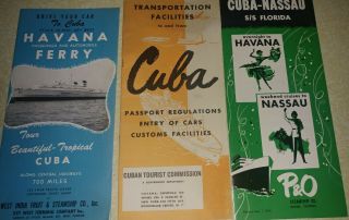 Vintage Cuba Travel Brochures 1950 