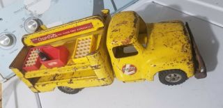 Vintage Buddy L Steel Coca Cola Yellow Toy Delivery Truck 1950’s 1960’s Coke