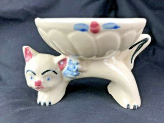 Vtg Nelson Mccoy Hull Stretch Halloween Arched Back Cat Bowl Planter Pottery Old