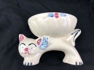 Vtg NELSON MCCOY HULL Stretch Halloween Arched Back CAT Bowl PLANTER Pottery Old 5