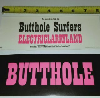 Butthole Surfers 2 Sticker 1996 Capitol Records Indie Punk Alternative Vtg Lp Cd