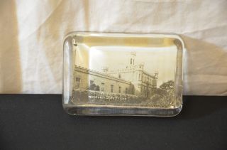 Wisconsin State Prison Paperweight Black White Vintage Photo Castle 1915 900