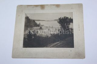 Late 1800s View Of Clayton Ia From Top Of Cliff After Fire Vintage Cabinet Photo