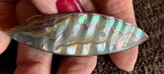 Vintage Abalone Mother Of Pearl Tatting Shuttle
