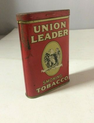 Union Leader Smoking Eagle Tobacco Metal Tin Pipe Cigarette Vintage W/striker