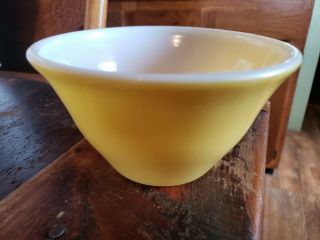 Vintage Mckee Glass Nesting Splatter Mixing Bowl 5 7/8 " Yellow Bell Bowl