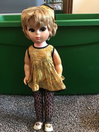 Vintage 1966 Pm Sales 19” Gogo Doll Hard Plastic