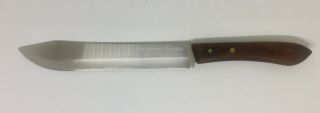 Ekco Stainless Steel Butcher Knife Straight Edge Usa Vintage Wood Handle A193 - 22