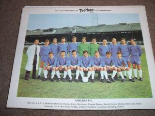 Vintage Typhoo Tea Football Team Photograph Card - Chelsea Fc