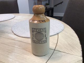Blob Top Vintage Ginger Beer Bottle - Stevens Colchester