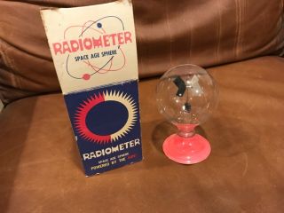 Vintage 1960s Radiometer Space Age Sphere W/ Box