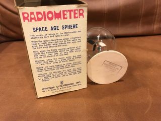 Vintage 1960s Radiometer Space Age Sphere w/ box 2