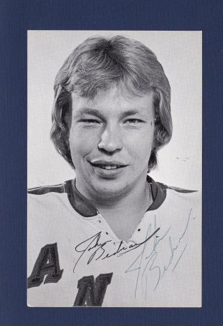 John Bednarski Signed Vintage York Rangers Team Issued Hockey Postcard