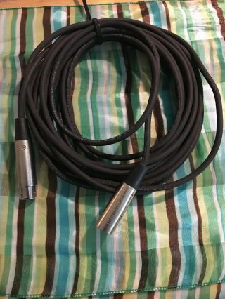 Vtg Audio Low Noise Balanced Microphone Cable 50ft Xlr 3 - Pin Male - To - Female