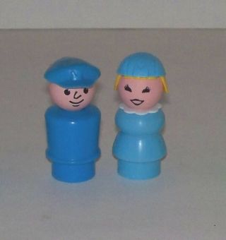 Vintage 1986 2502 Airport Stewardess And Pilot Little People By Fisher Price