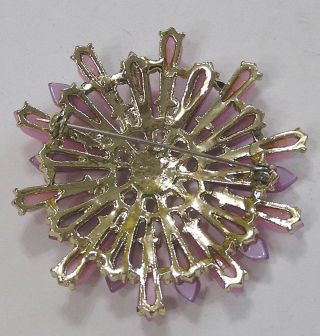 Vintage Jewelry Lavender Thermoset Daisy Brooch 1950s Flower Power 2