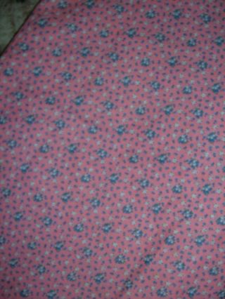 Vintage Feedsack Era Pink Floral Cotton