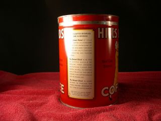 VINTAGE HILLS BROS.  COFFEE TIN RED CAN BRAND COPYRIGHT 22,  32 & 1936 2