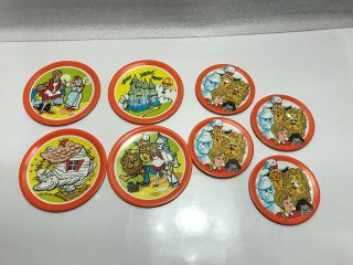 Vintage Ohio Art Childs Metal Play Dishes Plates,  The Wizard Of Oz