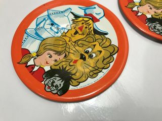Vintage Ohio Art Childs Metal Play Dishes Plates,  The Wizard of Oz 4