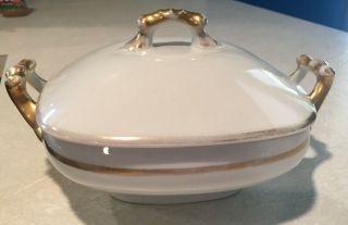 Vintage Imperial Austria Psl Empire Covered Serving Bowl " Duchess "