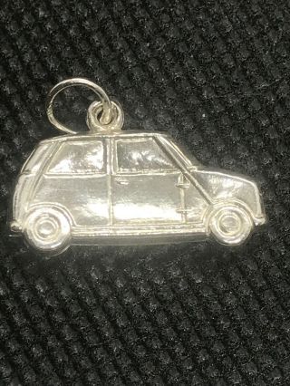 Vintage Sterling Silver 60s Style Mini Cooper Car Charm.