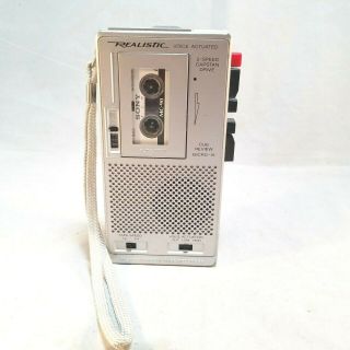 Vintage Realistic Micro - 15 Voice Actuated Microcassette Tape Recorder