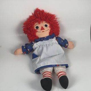 Raggedy Ann Doll Plush Doll 1987 Vintage Playskool 12 "
