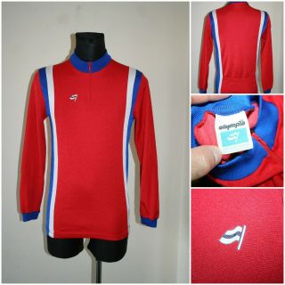 Olympia Vintage Long Sleeve Cycling Jersey Bike T - Shirt Size 5